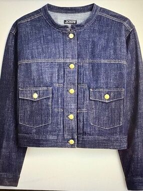 NWT J Crew Denim lady jacket in Rinse wash